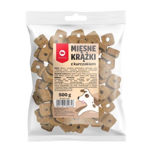 MACED Liha ketas kanaga koerale- 500 g
