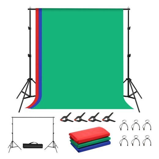 Peetuudio taustatoetus Puluz 2x2m + Taust 3 tk PKT5204