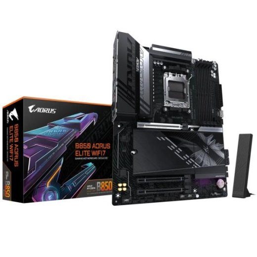 Gigabyte B850 A Elite WF7 emaplaat AMD AM5 / B850 / DDR5 4×DIMM / ATX / Wi-Fi 7 / 2.5 GbE
