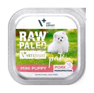 VETEXPERT Raw Paleo Pâte Mini Puppy Pork - niiske koeratoit - 150g