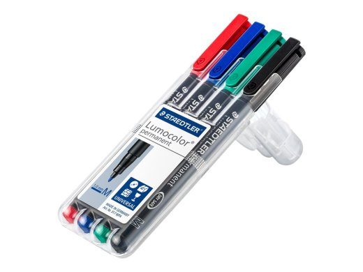 STAEDTLER Lumocolor 317 marker - must sinine roheline punane
