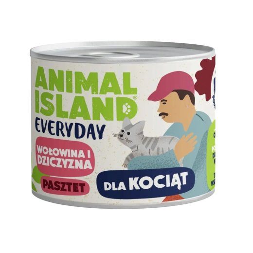 ANIMAL ISLAND Everyday Veis ja metsloom kassipoegadele - märgkassitoit - 185g