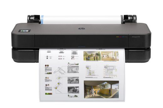 HP DesignJet T230 Printer/Plotter 2025 edition - 24" Roll/A4,A3,A2,A1 Color Ink, Sheet Feeder, Auto Horizontal Cutter, LAN, WiFi, 35 sec/A1 page, 6...