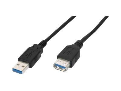 DIGITUS USB pikaühendusega kaabel 3m must