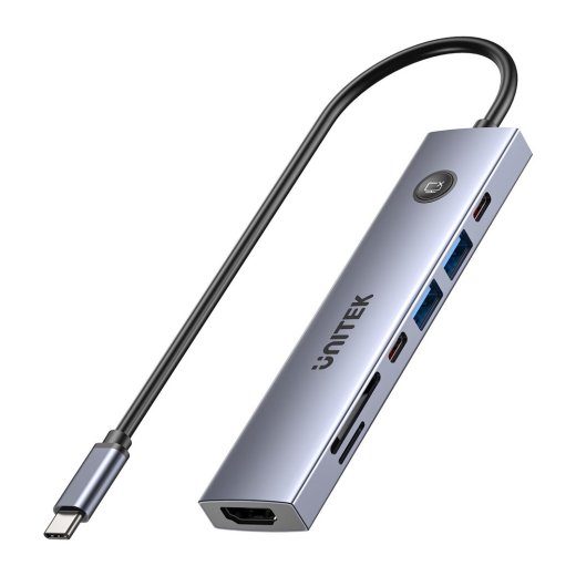 UNITEK USB-C 7-in-1 PD 100W HDMI 2.0 HUB LÜLITIGA ON/OFF