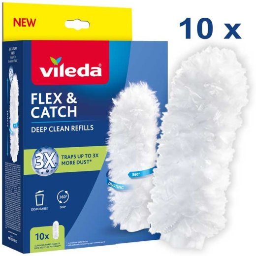 Vileda Flex&Catch dulkių semtuvo pakeitimo įdėklai, 10 vnt.
