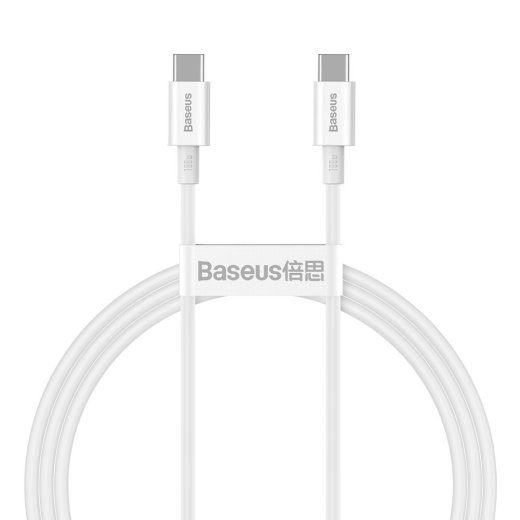 Baseus Superior Serija USB-C į USB-C Kabelis, 100W, 2m, Baltas