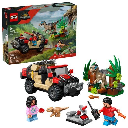LEGO JURASSIC WORLD 76972 Raptor Off-Road Escape