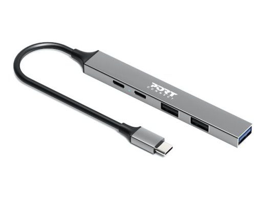 PORT CONNECT USB-C Hub koos 4 USB pordi, 1X USB-C, 100W