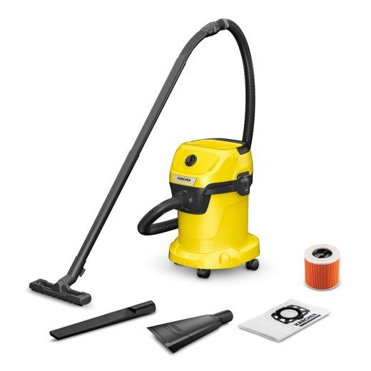 Universalus hoover KARCHER WD 3 V-17/4/35 + antgaliai 17 l 1000 W (1.628-124.0) Juodas, Geltonas