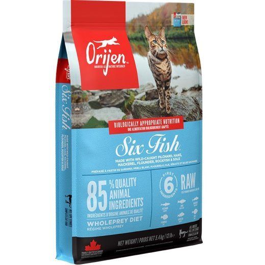 ORIJEN Six Fish Cat kuiv kassatoit - 5,4kg
