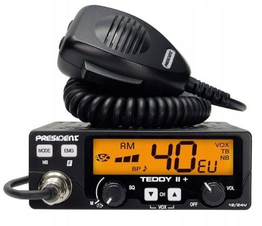 President Teddy II+ AM/FM CB raadiosaateja Must