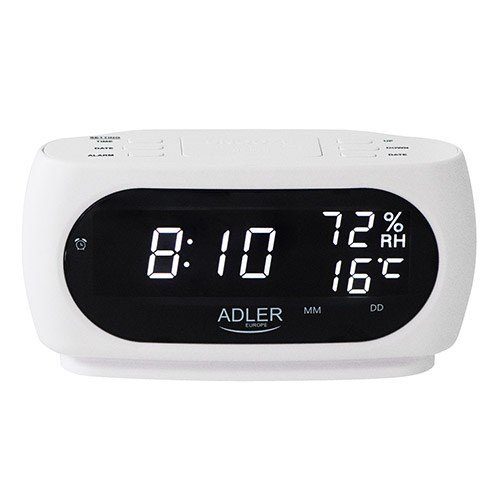 Adler AD 1186W Digital alarm clock Black, White