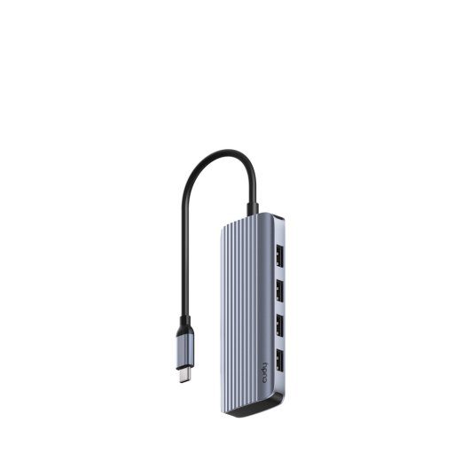 Cudy UH500 sülearvuki dokk/port replikaator USB 3.2 Gen 1 (3.1 Gen 1) Type-C Hall, Hõbedane