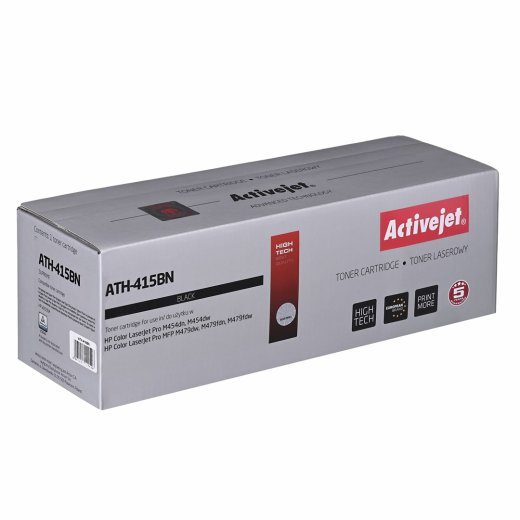 Activejet ATH-415BN Toon (HP 415A W2030A asendaja; Supreme; 2400 lehekülge; must) kiibiga
