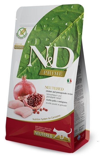 FARMINA N&D Prime Neutered Chicken&Pomegranate Adult - kuiv kassitoit - 5 kg