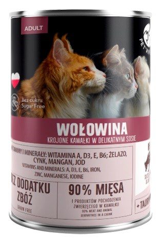 PET REPUBLIC Adult Beef - märgkassitoit - 400g
