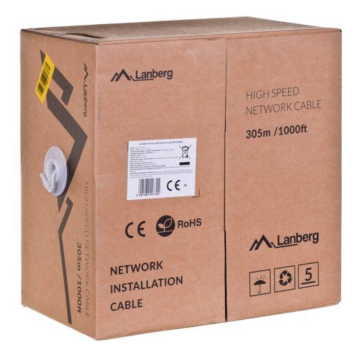 Lanberg LCU6-12CU-0305-S võrukaabel 305 m Cat6 U/UTP (UTP) Hall