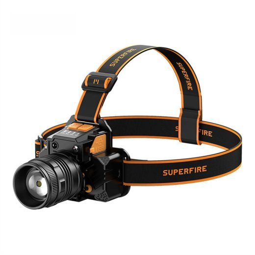 Superfire HL58 pealamp lintvalgusti, 350 lm, USB, 3 režiimi, 200m