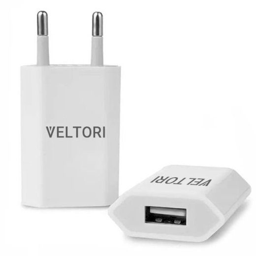 VELTORI POWER ON USB nutikakella laadija 5V 1A VTL1 / valge