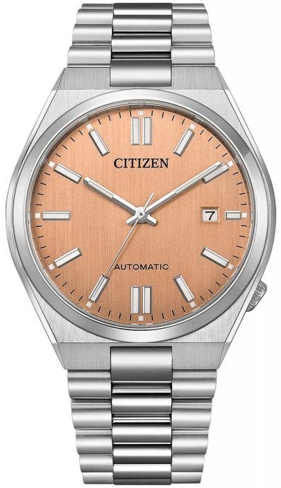 Citizen Tsuyosa Meeste Kell 40mm Salmon Cirkkel Roostevaba Terase Kärg