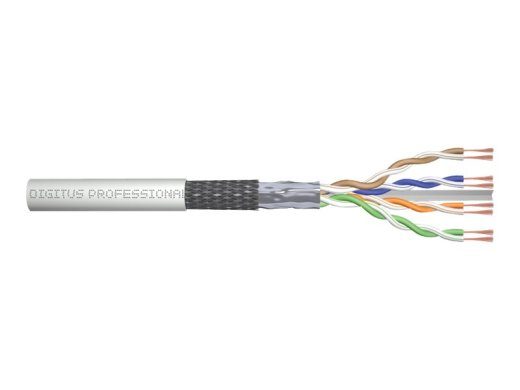 DIGITUS CAT 6 SF-UTP patch-kaabel toorpiirkond 305 m paberkast AWG 26/7 LSZH simplex hall värv