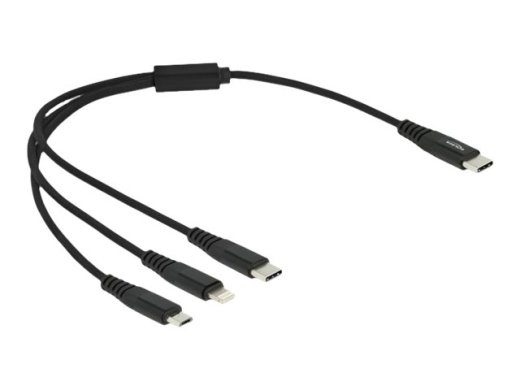 DeLOCK 3 in 1 laadimiskaabel 30cm