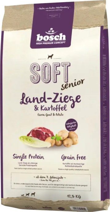 BOSCH Soft Senior Goat & Potato - kuiv koeratoit - 12.5 kg
