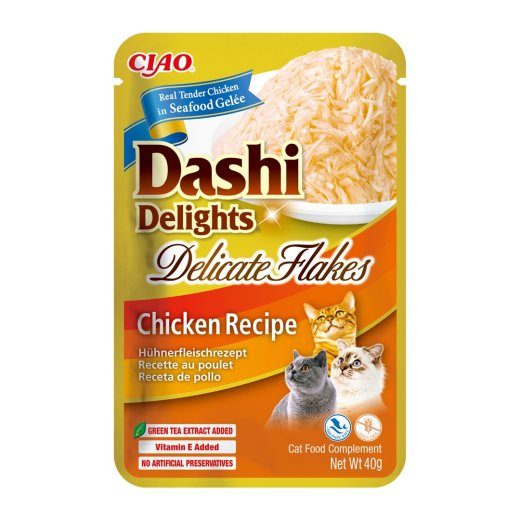 INABA CAT Dashi Delights Delicate Flakes Chicken - kassilemmik - 40g