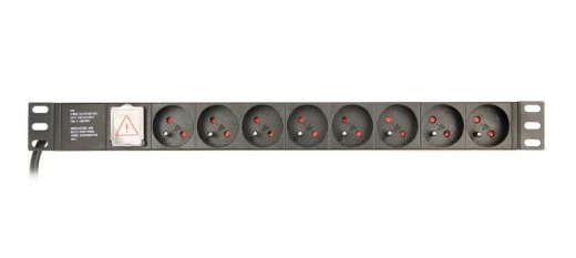 Gembird 8 AC outlet(s) power distribution unit (PDU) 1U Black