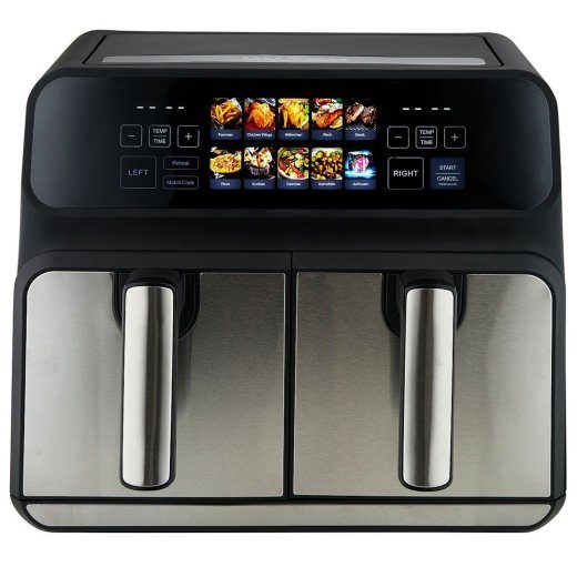 ProfiCook PC-FR 1287 H Topelt 8 L Iseseisev 2200 W Õhufritüür Must, Roostevaba teras
