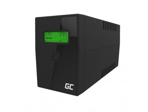Green Cell UPS01LCD katkematu toiteallikas (UPS) Line-Interactive 0.6 kVA 360 W 2 AC pistikupesa(d)