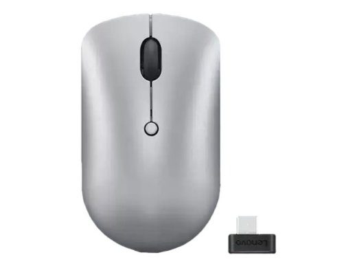 Lenovo Compact Mouse 540 Wireless Raudona optinis jutiklis 2,4 GHz per USB-C Cloud Grey 1 m.