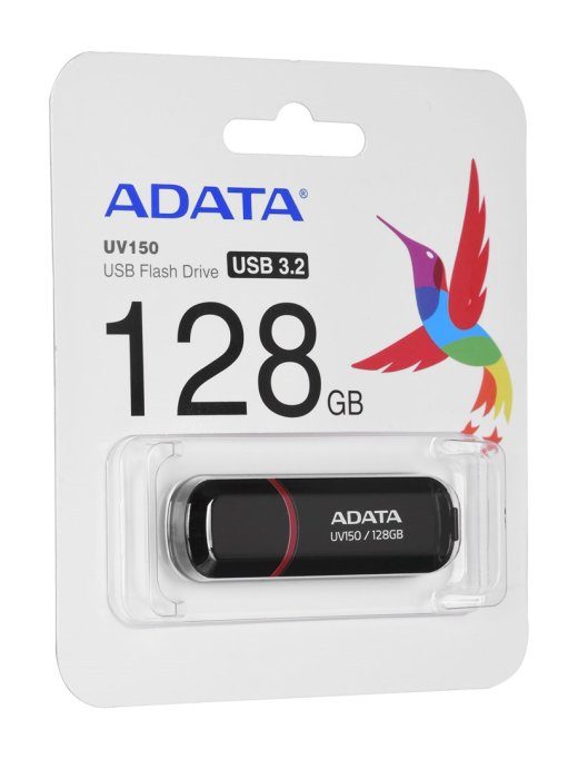ADATA AUV150-128G-RBK 128 USB tüüpi A 3.2 Gen 1 must Flash Drive