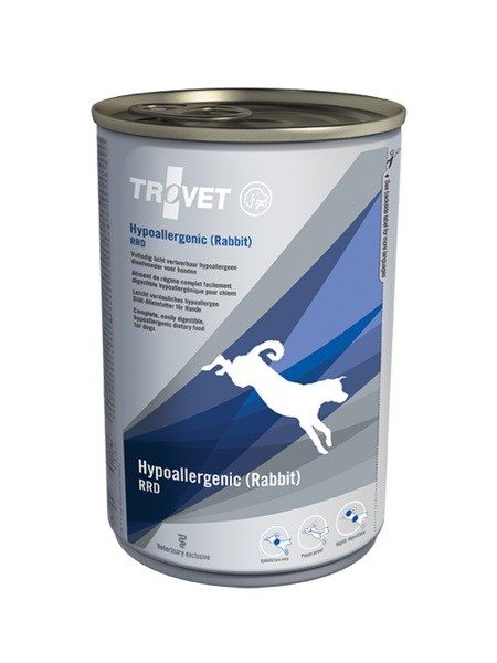TROVET Hüpoallergeenne RRD Jabeliga - Määrdunud koeratoit - 400 g