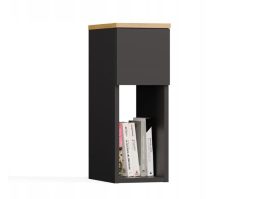 GALAX 20/1S BEDSIDE TABLE, ANTHRACITE/ARTISAN