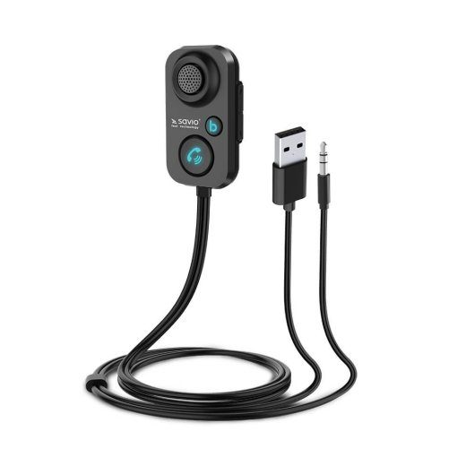 Savio TR-13 Bluetooth 5.1 AUX saatja kätevaba funktsiooniga