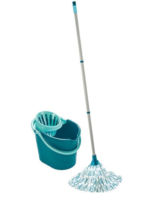 Leifheit 56792 mop Metall, Plast, Viskoos Tirkissinine, Valge