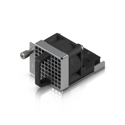 Hot-swappable fan module with front-to-back airflow.