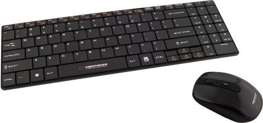 Esperanza EK122K RF juhtmevaba QWERTY must klaviatuur