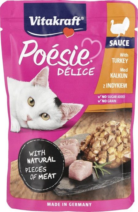 VITAKRAFT POESIE DELICE kalkun kassidele - märgkassitoit - 85 g