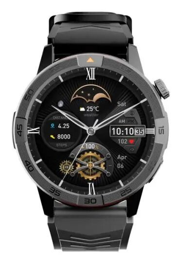 AGM Legion Pro 3.63 cm (1.43 collu) AMOLED digitāls melns pulkstenis ar GPS