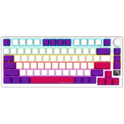 LORGAR Gaming Keyboard KBP7075W Pro Wireless 75% White EN