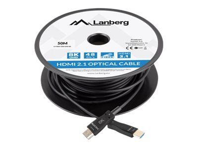 Lanberg 50m HDMI kaabel Ethernetiga must