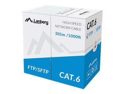 LANBERG LCF6-11CU-0305-S FTP katkematu kaabel CU cat. 6 305m hall