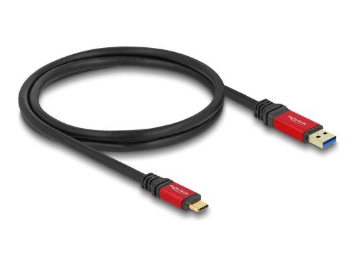 DeLOCK USB Type-C kaabel 1m Must Punane