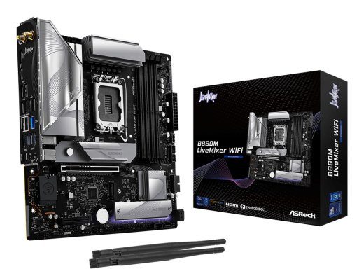 ASRock B860M LiveMixer WiFi Intel B860 LGA 1851 (Socket V1) Micro ATX emaplaat