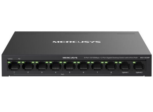 Mercusys MS110CMP tinklo maršrutizatorius PoE palaikymas Juodas