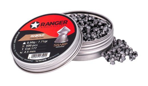 4,5 mm RANGER Diabolo Professional Sharp Grooved Point 500 kuulid