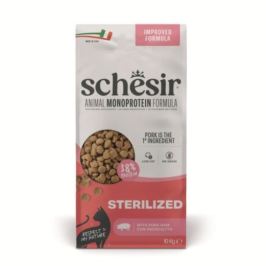 SCHESIR Animal Mono Protein Formula Sterilized Seadiku Seadiku kuiv kassatoit - 10 kg